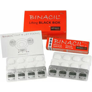 BINACIL eyelash Lifting BOX blue-black: 2 in 1 - Tint & LIFT FIXING for 24 treatment