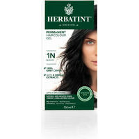 Herbatint Permanent HAIRCOLOUR Gel - Black, 150 ml / Matu krāsa Melna