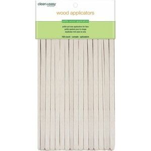 () Clean & Easy Wood Applicator Spatulas- Деревянные шпатели для бровей (XS), 100шт