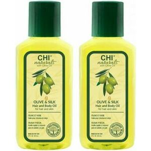 CHI OLIVE NATURALS hair and body oil set