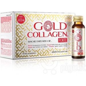 Forte Gold Collagen -  antiage pretnovecošanas dzēramais kolagēns 40+, 10 dienu kurss