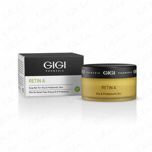 GIGI RETIN A R.A Soap Bar For Oili Skin - Мыло в банке со спонжем для жирной кожи, 100ml