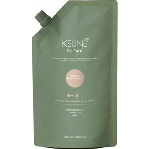 Keune So Pure Polish shampoo - Разглаживающий шампунь для пушистых волос, 1000ml