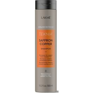 LAKME Teknia Saffron Copper Shampoo - oranžu matu krāsu atjaunojošs šampūns, 300ml
