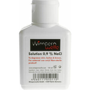 Wimpernwelle Phys. Sodium Chloride Solution 0,9% 125 ml -  to remove excess fat from the eyelids and eyelashes