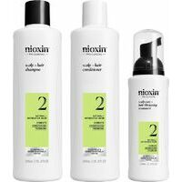Nioxin System 2 delivers denser-looking hair while strenghtening against damage (300+300+100)