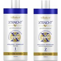 Vitaker London Xtraight Aminosystem intelligent Straightening Technology Sealing therapy matu atjaunošanas un taisnošanas komplekts, 500 ml + 500 ml