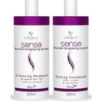 PROF. Vitaker London SENSE Keratin & Collagen matu taisnošanas un atjaunošanas komplekts, 500 ml + 500 ml