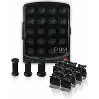 Diva Hot Rollers Set - karstie ruļļi, komplekts (dažāda izmēra)