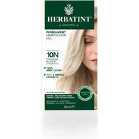 Herbatint Permanent HAIRCOLOUR Gel - Platinum Blonde, 150 ml / Matu krāsa Platīnblonds