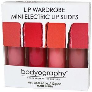 Bodyography Mini Eletric Lip Slides - Intensīvi pigmentēta lūpu krāsa. komplekts 4gab