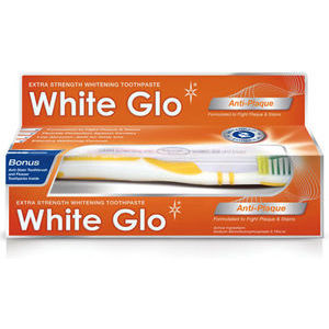 White Glo Anti-plaque Whitening Toothpaste - Balinošās pretaplikuma zobu pastas komplekts
